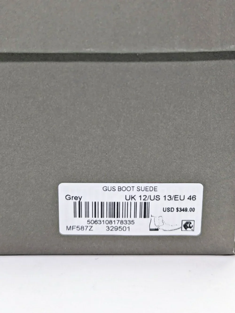 Allsaints Men's Gus Pull On Chelsea Boots Grey Suede Size 13 (MSRP $349)